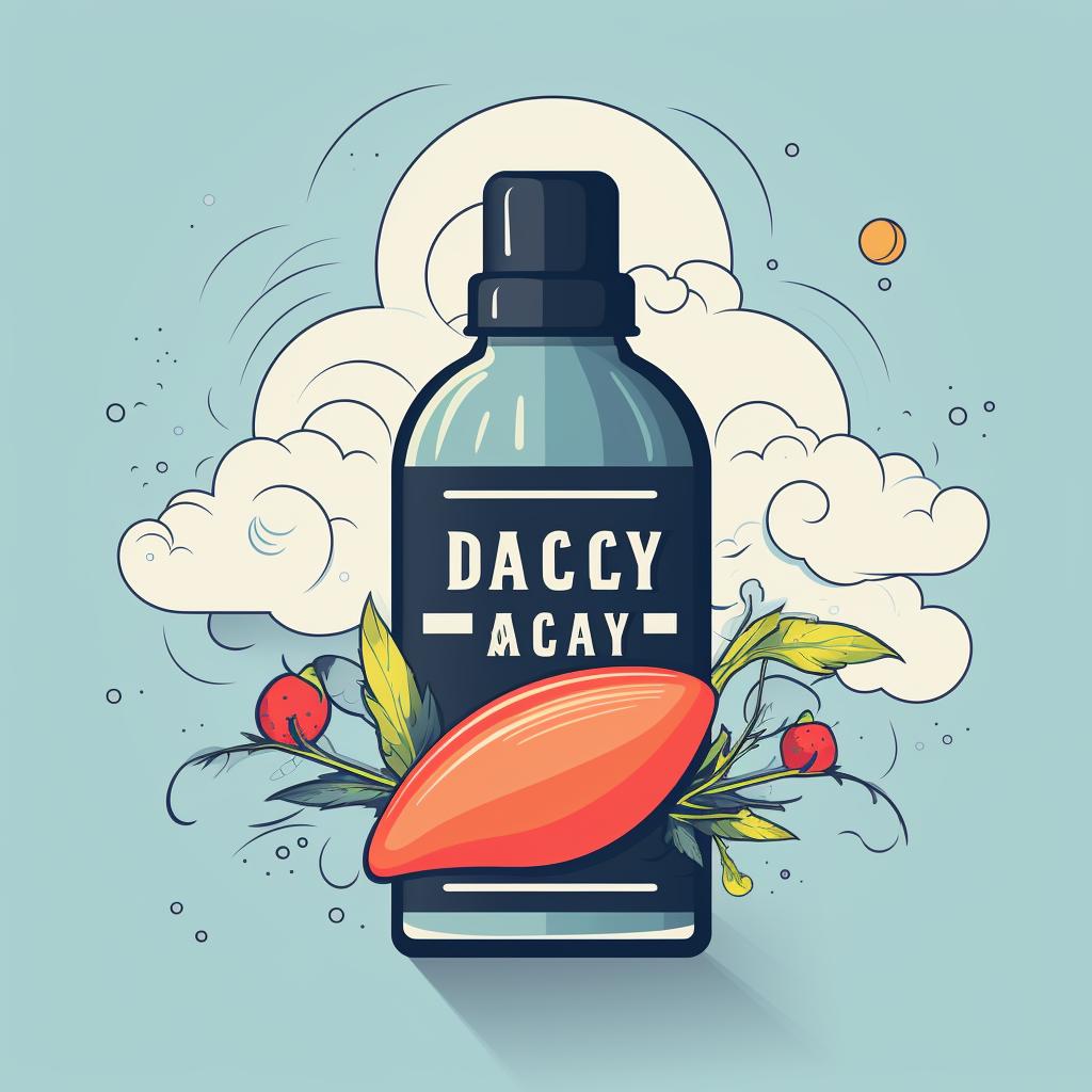 A diacetyl-free label on an e-liquid bottle